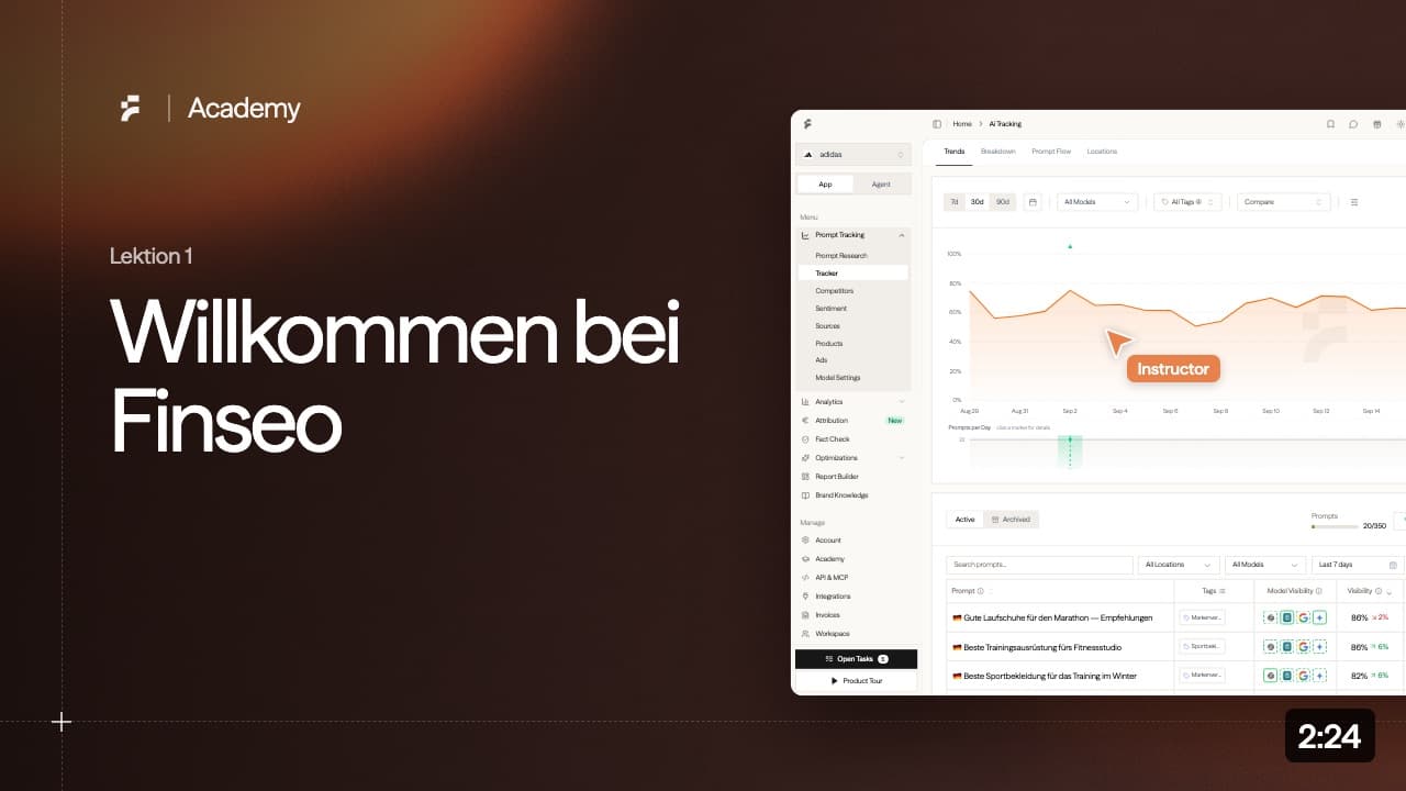 Lektion 1 · Willkommen bei Finseo