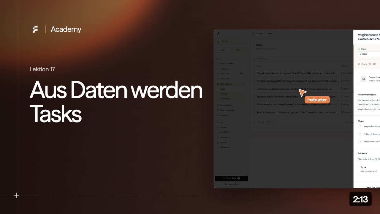Lektion 17: Aus Daten werden Tasks