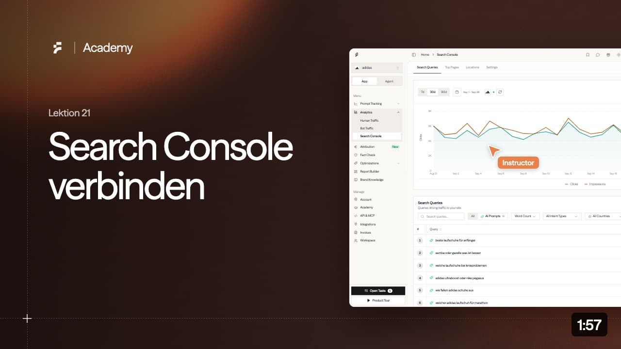 Lektion 21: Search Console verbinden
