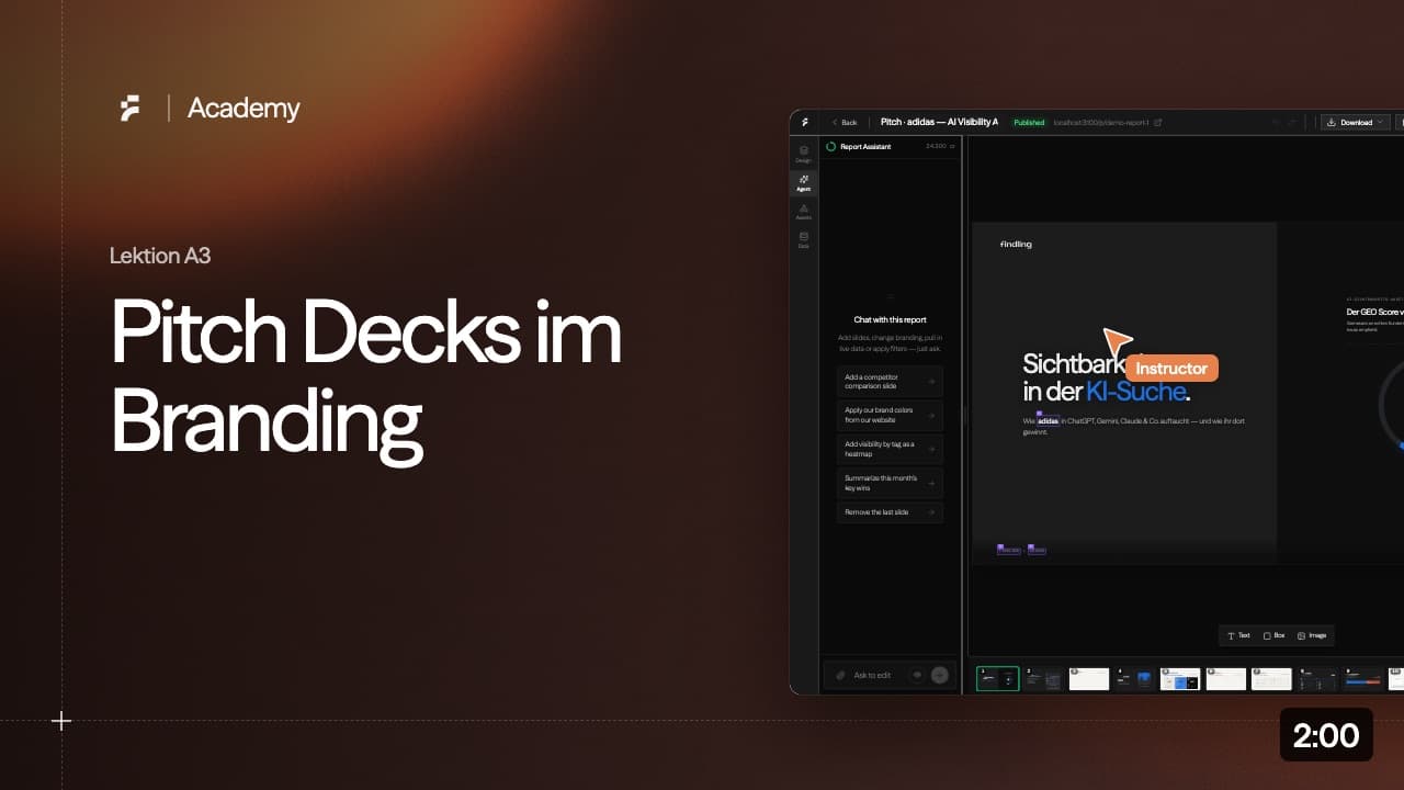 Lektion A3: Pitch Decks im Branding