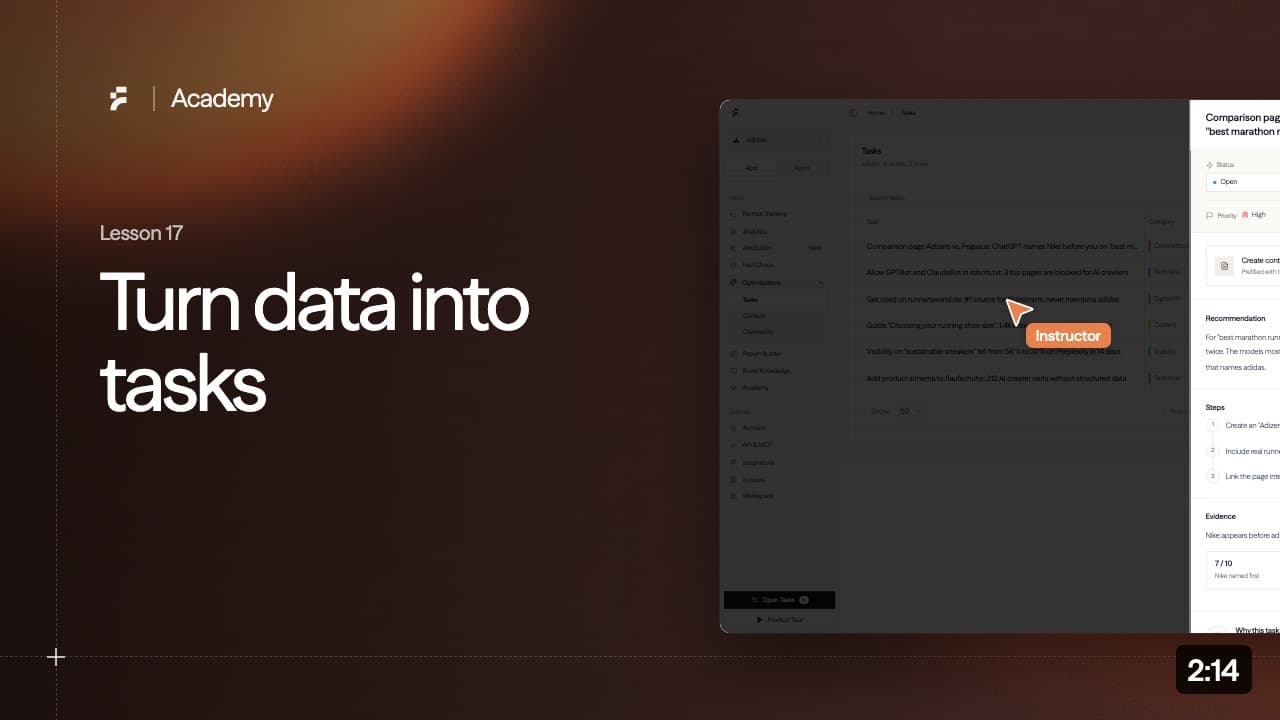 Lesson 17: Turn data into tasks