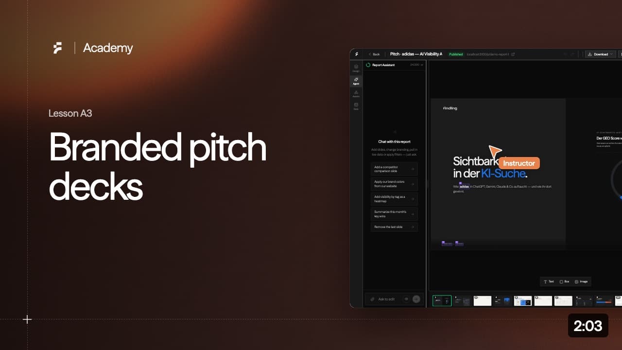 Lesson A3: Branded pitch decks