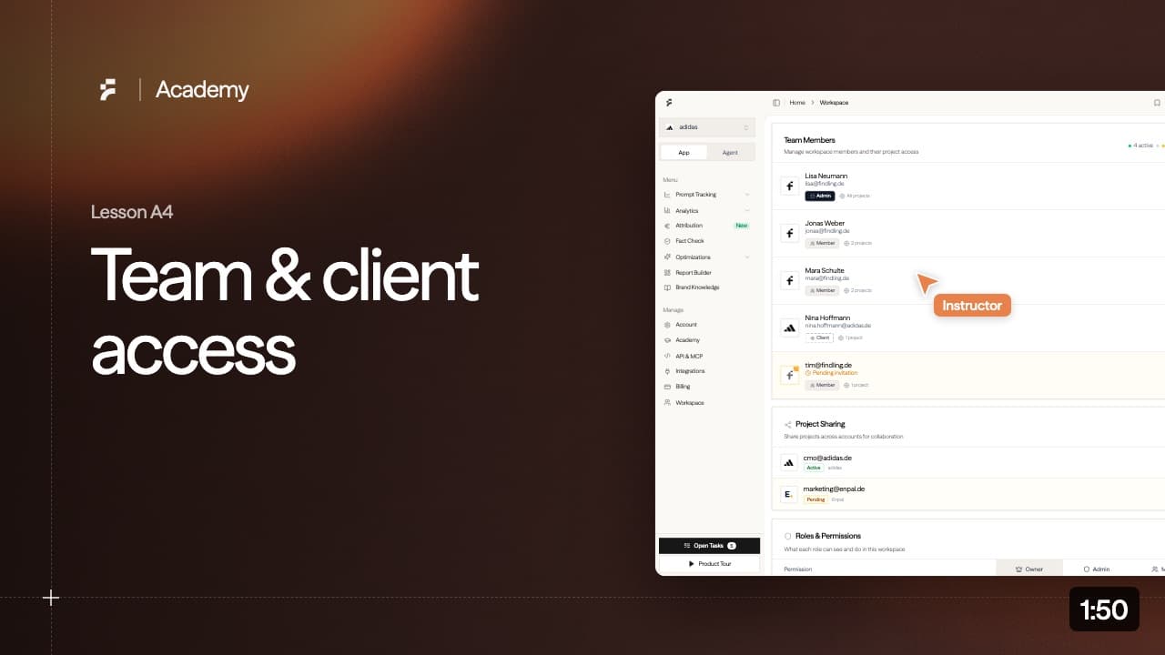 Lesson A4: Team & client access